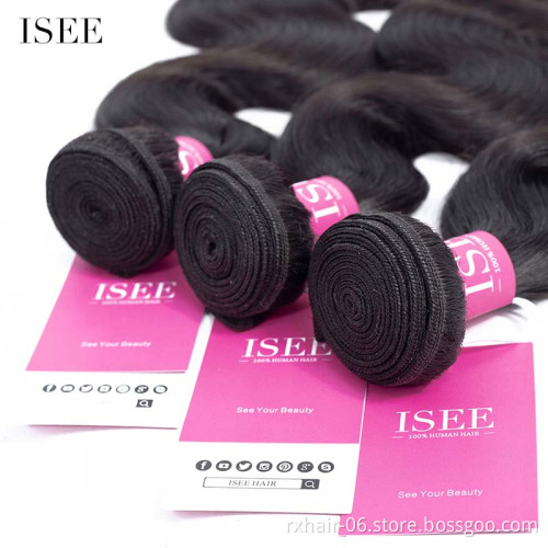 Wholesale All Real Human Hair 5A-10A Brazilian Hair Extensions ISEE HAIR